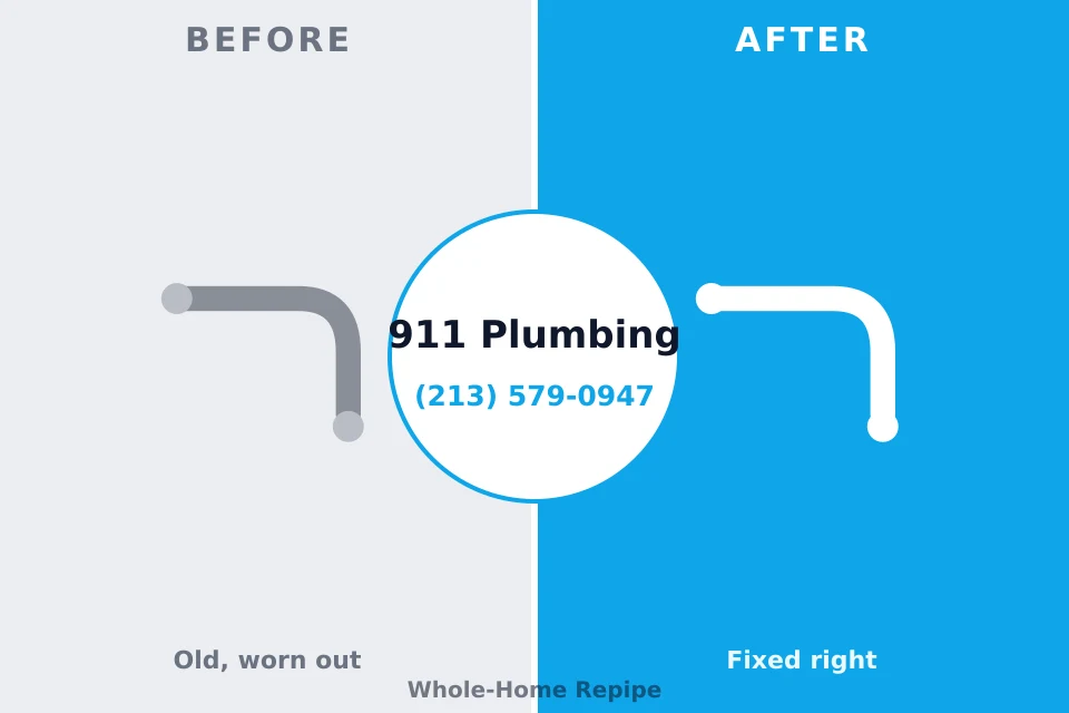 Before and after: plumbing company Rincon, GA